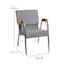 Flash Furniture Gray Fabric Stackable Church Chair with Arms XU-DG-60156-GY-GG - alternate 6